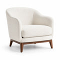 Sessel Bouclé-Holz Creme 80cm