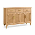 Sideboard aus Eichenholz und Rattan 150x40x85 cm