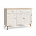Sideboard MDF Holz Weiß 3 Schubladen 3 Türen