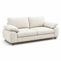 3-Sitzer Sofa Holzgestell Creme Polyester
