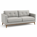 2-Sitzer Sofa grau Stoff