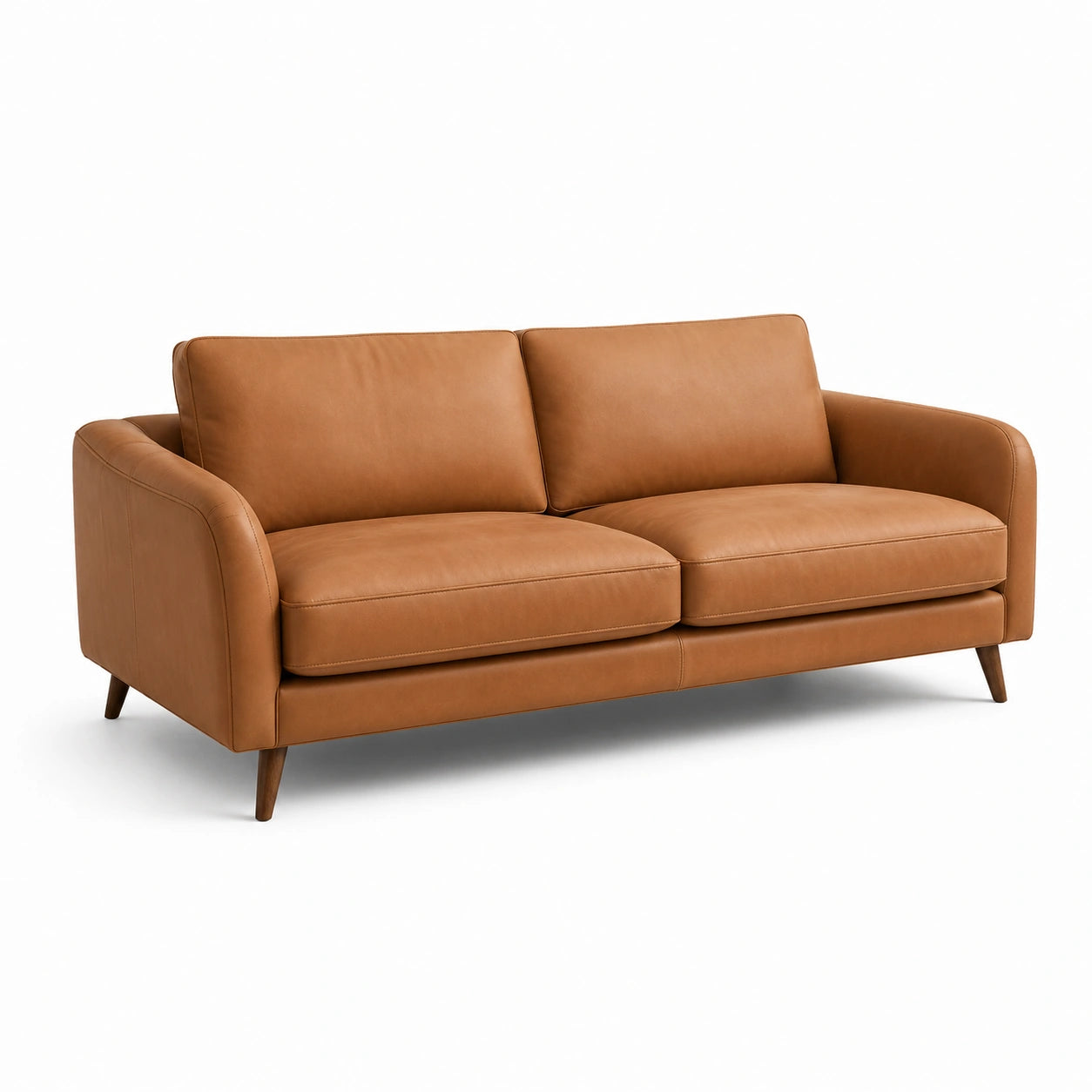 3-Sitzer Ledersofa Anilinleder Braun 210cm