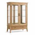 Vitrine Eiche Gehärtetes Glas 120 cm x 40 cm x 180 cm