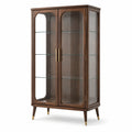 Holz Vitrine mit gehärtetem Glas