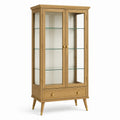 Vitrine aus Holz mit gehärtetem Glas und Schublade 180cm