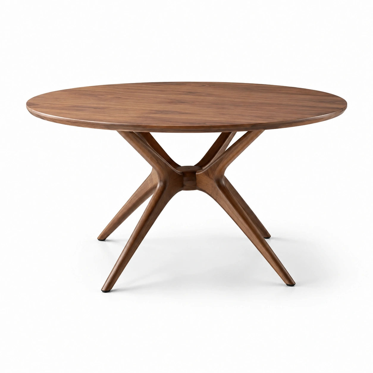 Runder Nussbaumholz-Esstisch Ø120 cm