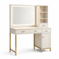 Schminktisch MDF mit Spiegel und LED, 80x140x40 cm